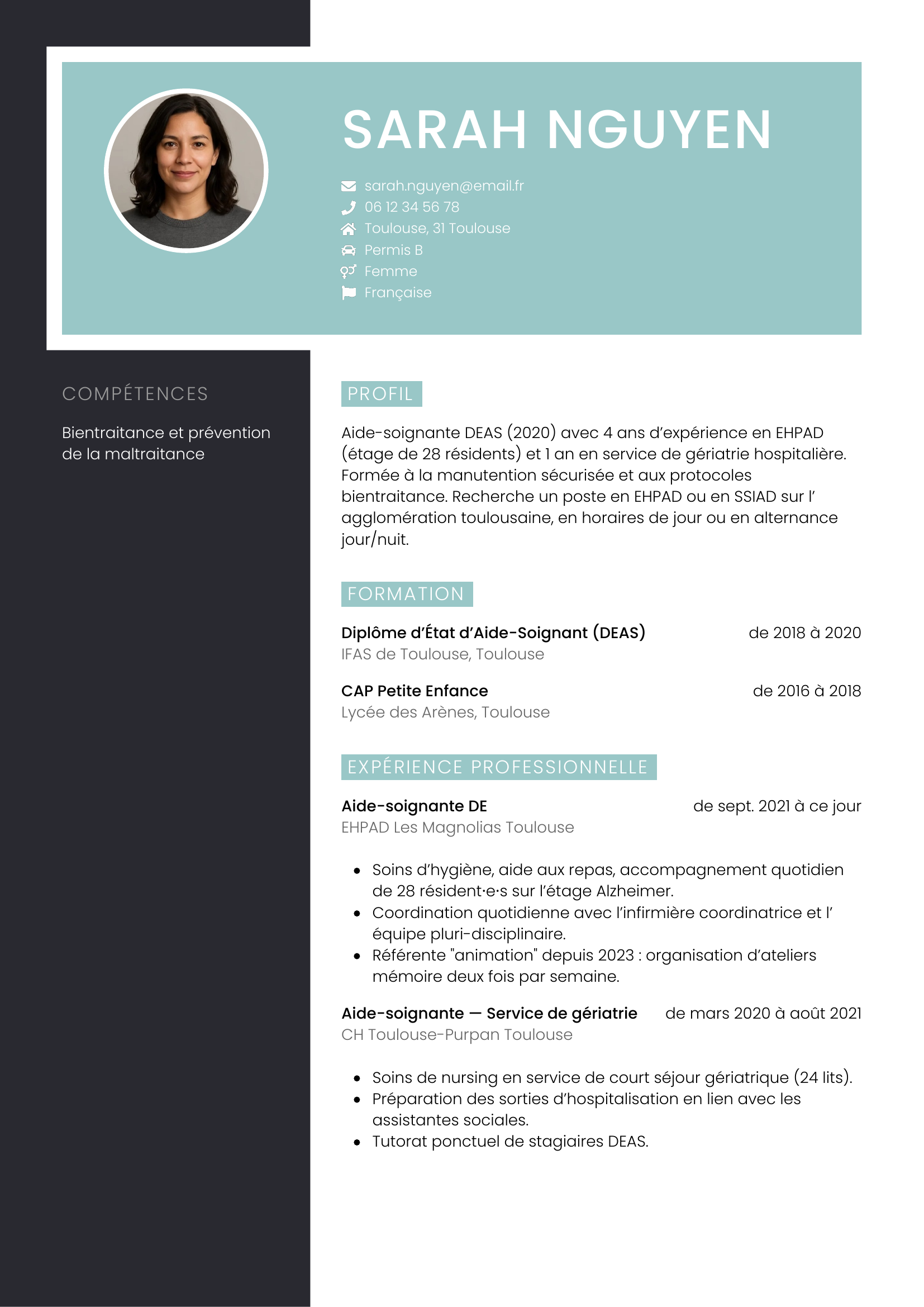 Modèle de CV Élégant