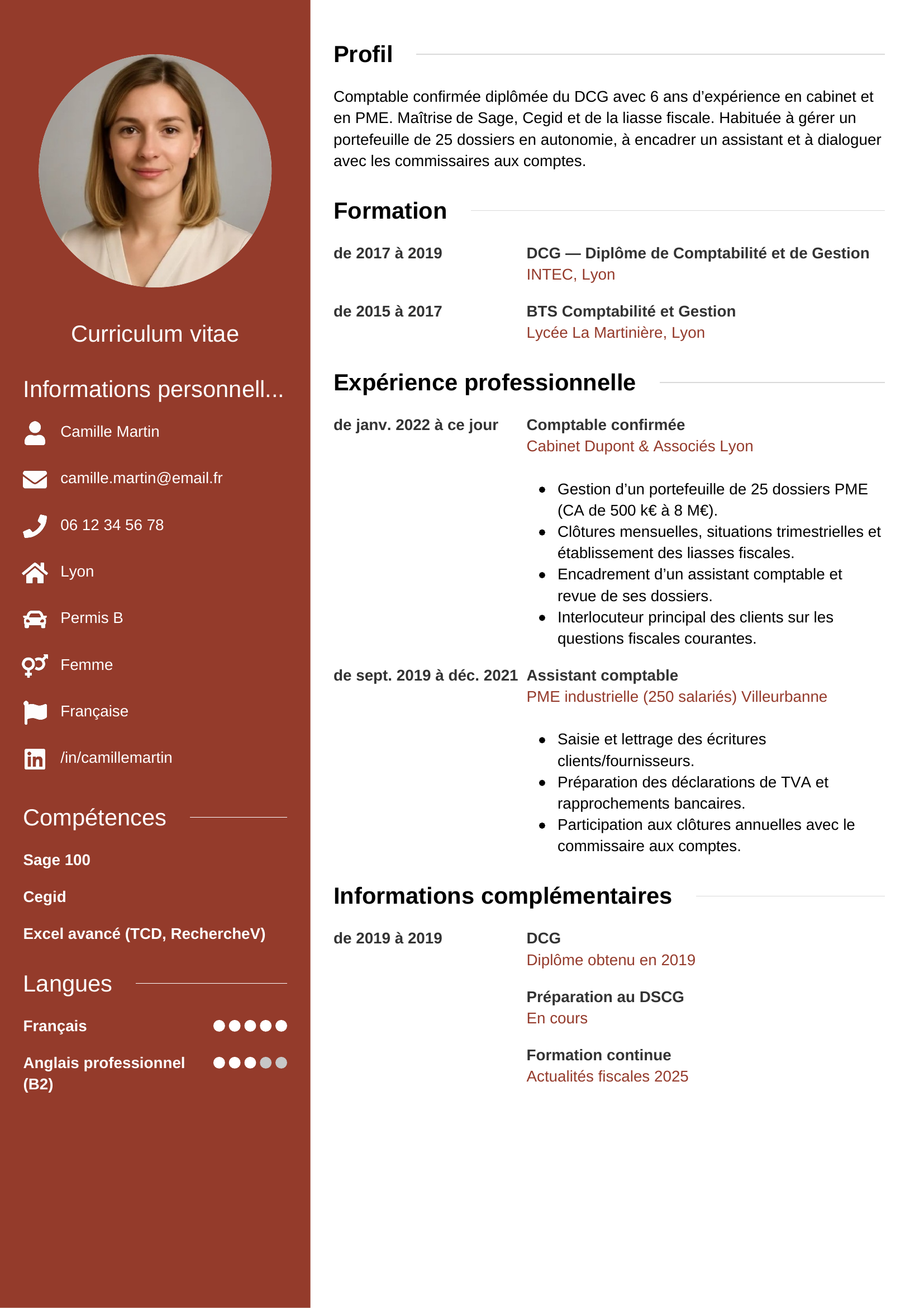 Modèle de CV Moderne